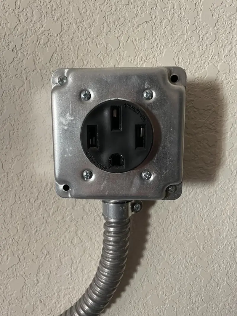 NEMA 14-50 outlet installed for Smart Home Electrical in Robbins