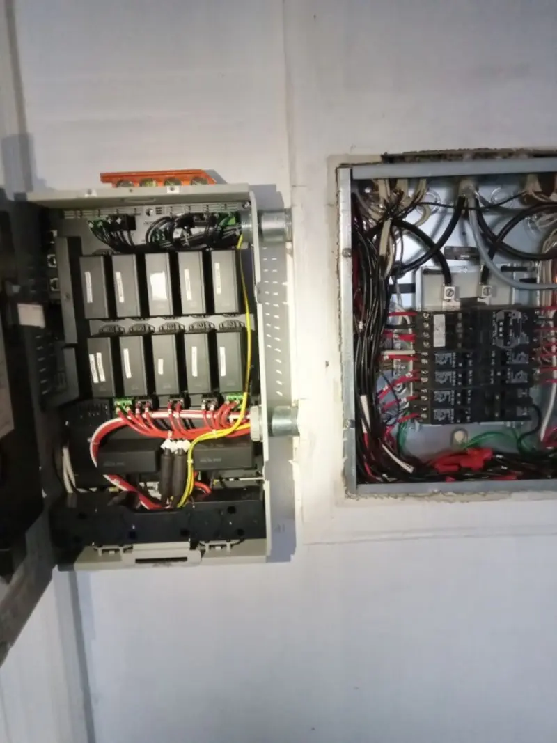 Electrical panel upgrade completed for Security Camera Wiring in Robbins